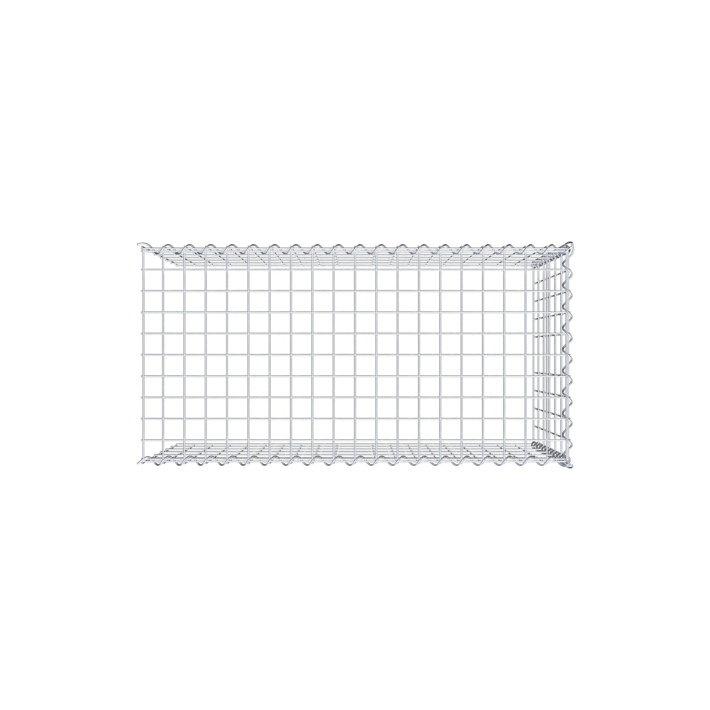 Gabbione aggiuntivo tipo 4 100 cm x 60 cm x 50 cm (L x H x P), dimensione maglia 5 cm x 10 cm, a spirale