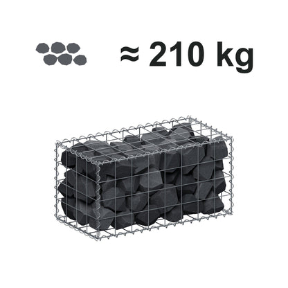 Gabion 80 cm x 40 cm x 40 cm (L x H x D), mesh size 10 cm x 10 cm, spiral
