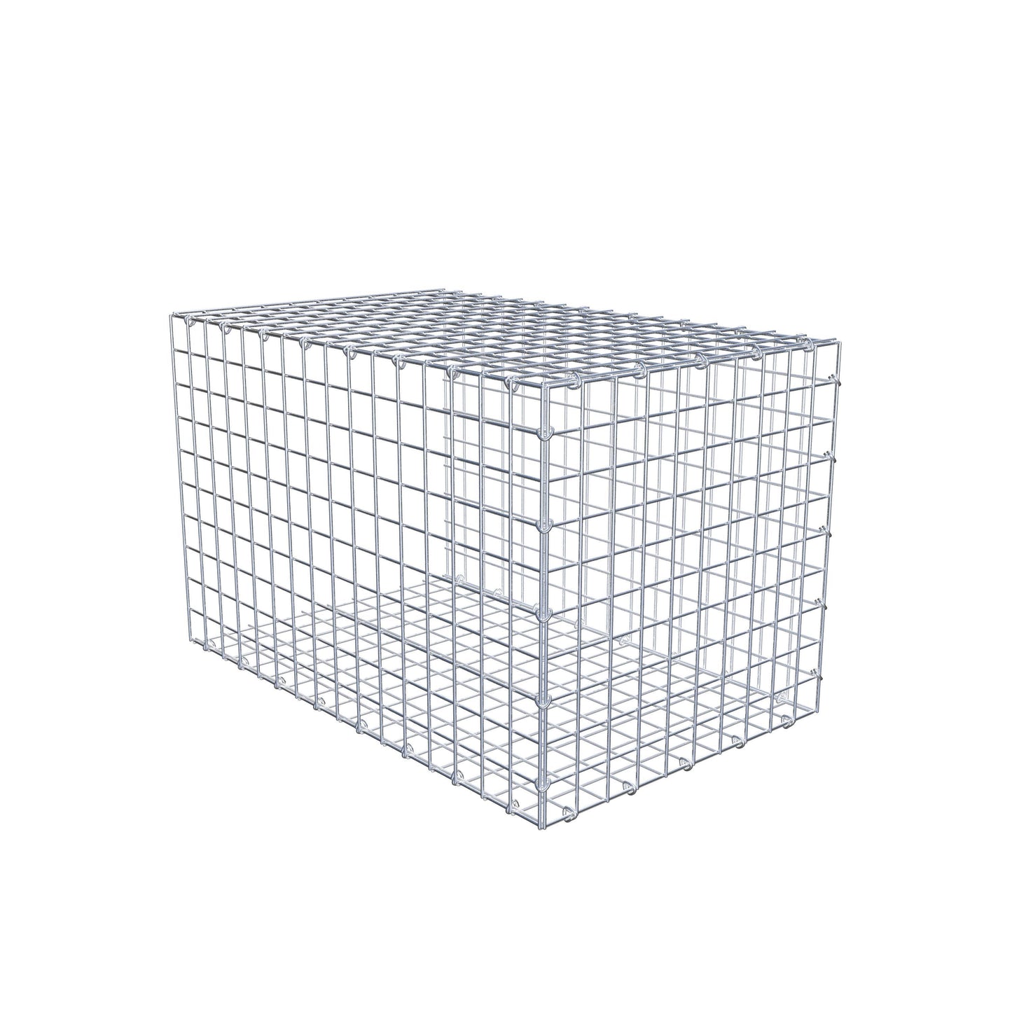 Monteret gabion type 2 80 cm x 50 cm x 50 cm (L x H x D), maskestørrelse 5 cm x 5 cm, C-ring