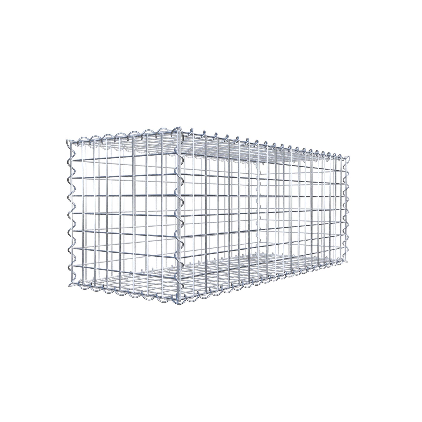 Gabione 100 cm x 40 cm x 40 cm (L x H x T), Maschenweite 5 cm x 5 cm, Spirale