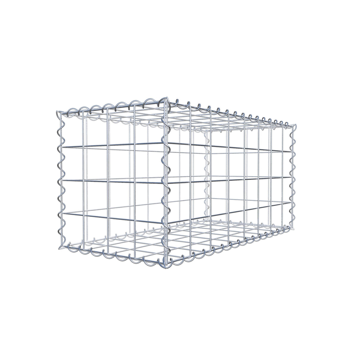 Gabion 80 cm x 40 cm x 40 cm (L x H x D), mesh size 10 cm x 10 cm, spiral