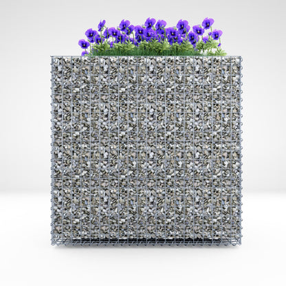 Rechthoekig verhoogd bed 100 cm x 100 cm x 60 cm (L x H x D), maaswijdte 5 x 5 cm, wanddikte 10 cm