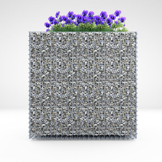 Rechthoekig verhoogd bed 100 cm x 100 cm x 60 cm (L x H x D), maaswijdte 5 x 5 cm, wanddikte 10 cm