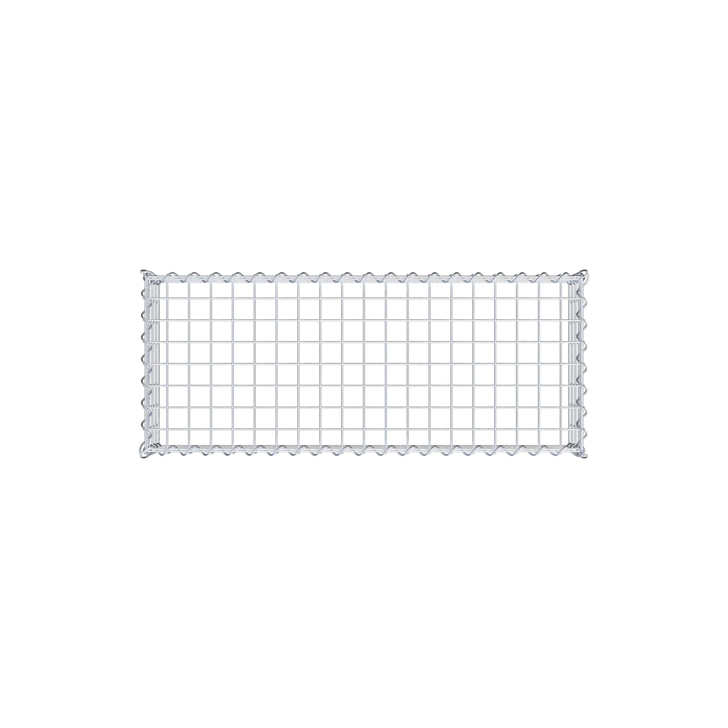 Opvokset gabion type 3 100 cm x 20 cm x 40 cm (L x H x D), maskestørrelse 5 cm x 5 cm, spiral
