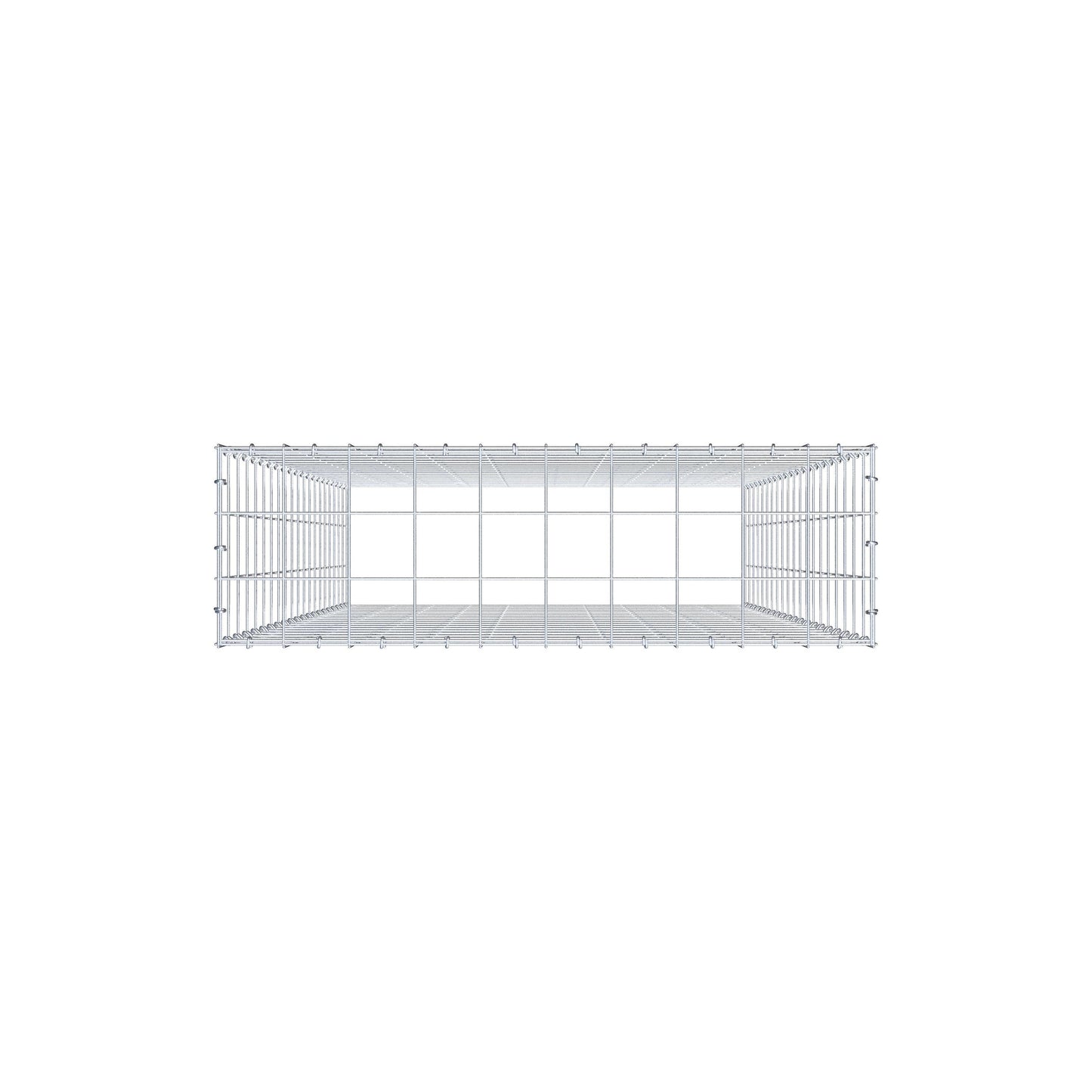 Anbaugabione Typ 3 200 cm x 100 cm x 30 cm (L x H x T), Maschenweite 10 cm x 10 cm, C-Ring