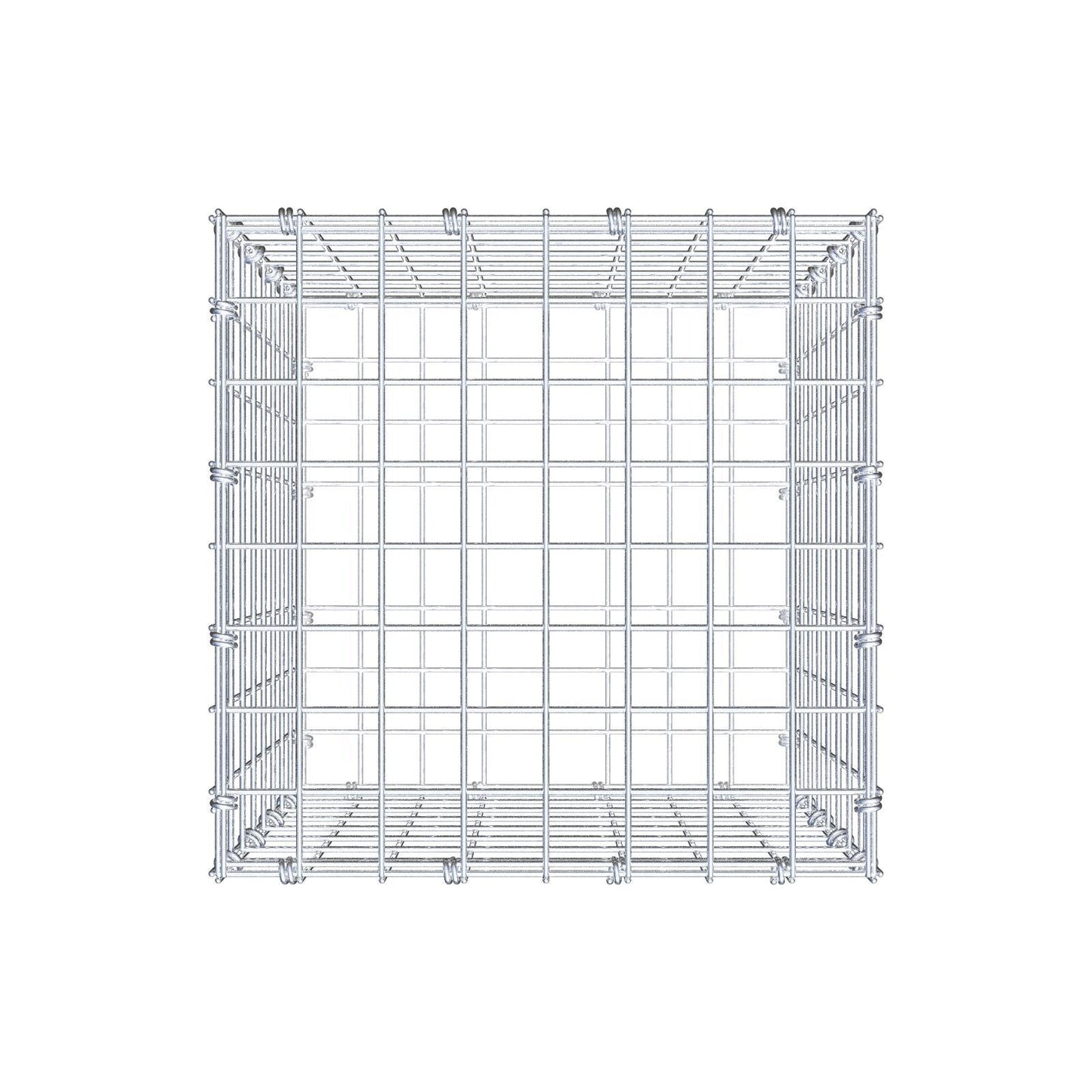 Gabbione 40 cm x 40 cm x 40 cm (L x H x P), maglia 5 x 5 cm, anello a spirale