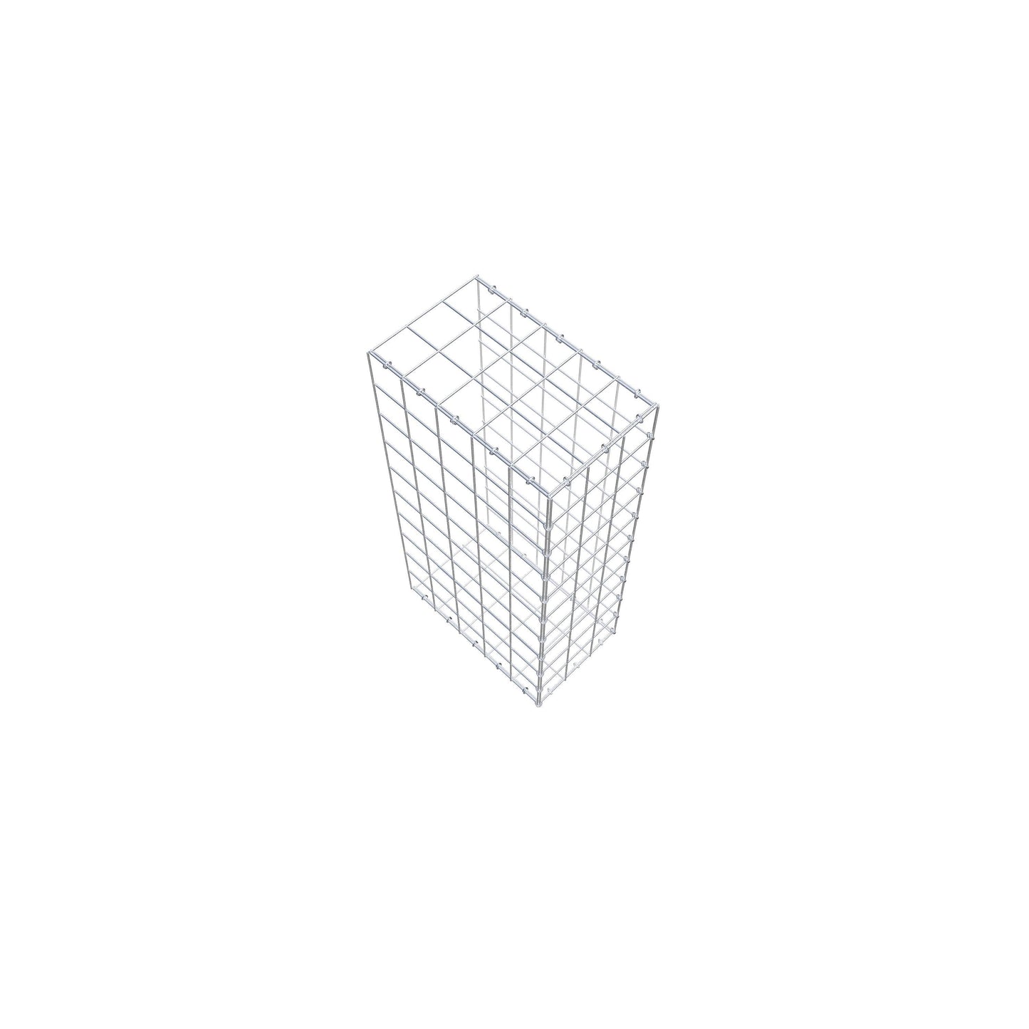 Mounted gabion type 2 100 cm x 50 cm x 30 cm (L x H x D), mesh size 10 cm x 10 cm, C-ring