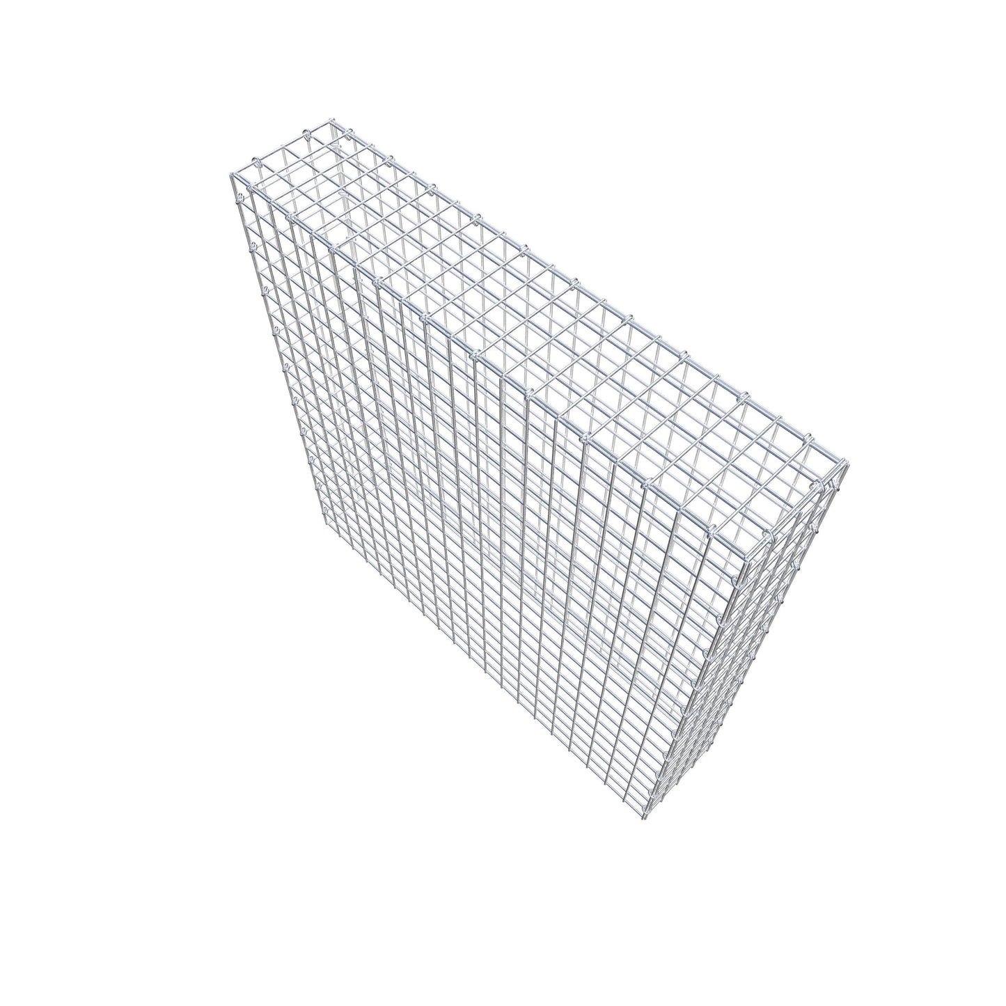 Mounted gabion type 3 100 cm x 100 cm x 20 cm (L x H x D), mesh size 5 cm x 5 cm, C-ring