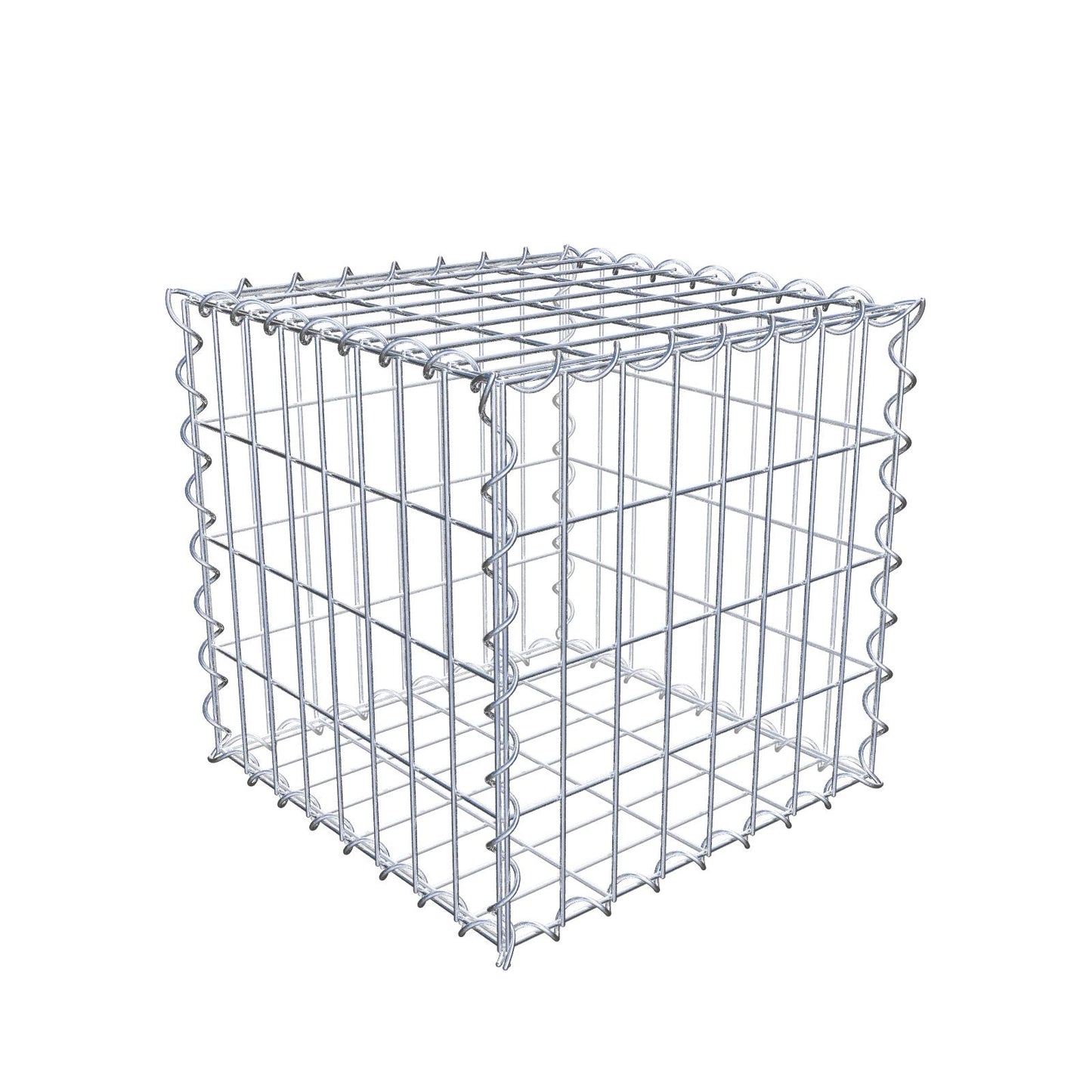 Gabione 40 cm x 40 cm x 40 cm (L x H x T), Maschenweite 5 cm x 10 cm, Spirale
