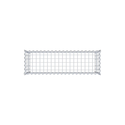 Aangegroeide schanskorf type 3 100 cm x 50 cm x 30 cm (L x H x D), maaswijdte 5 cm x 10 cm, spiraal
