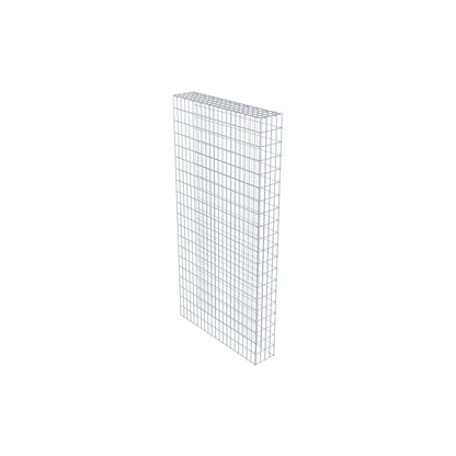 Opbouw schanskorf type 4 200 cm x 100 cm x 20 cm (L x H x D), maaswijdte 5 cm x 10 cm, C-ring