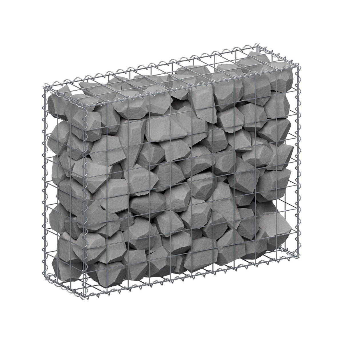 Gabion 100 cm x 80 cm x 30 cm (L x H x D), maskestørrelse 10 cm x 10 cm, spiral