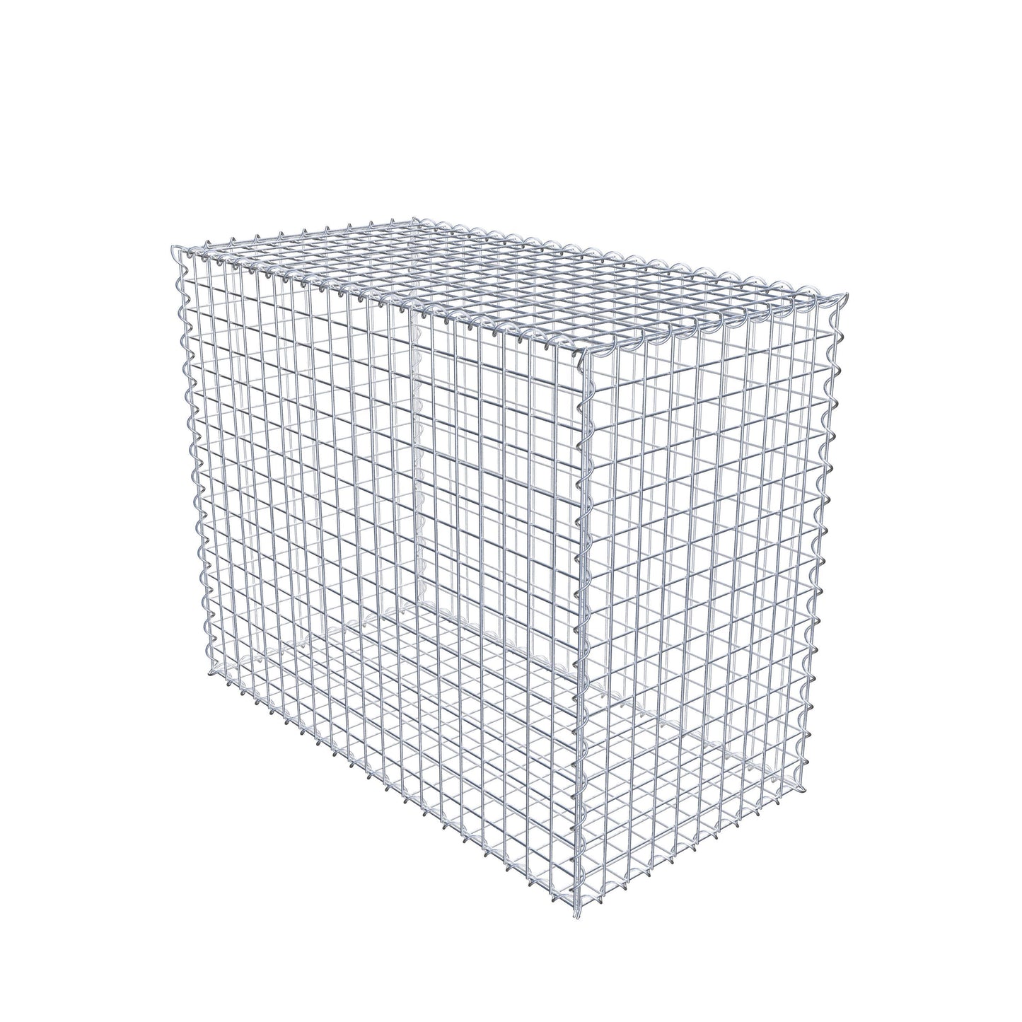Gabione 100 cm x 80 cm x 50 cm (L x H x T), Maschenweite 5 cm x 5 cm, Spirale
