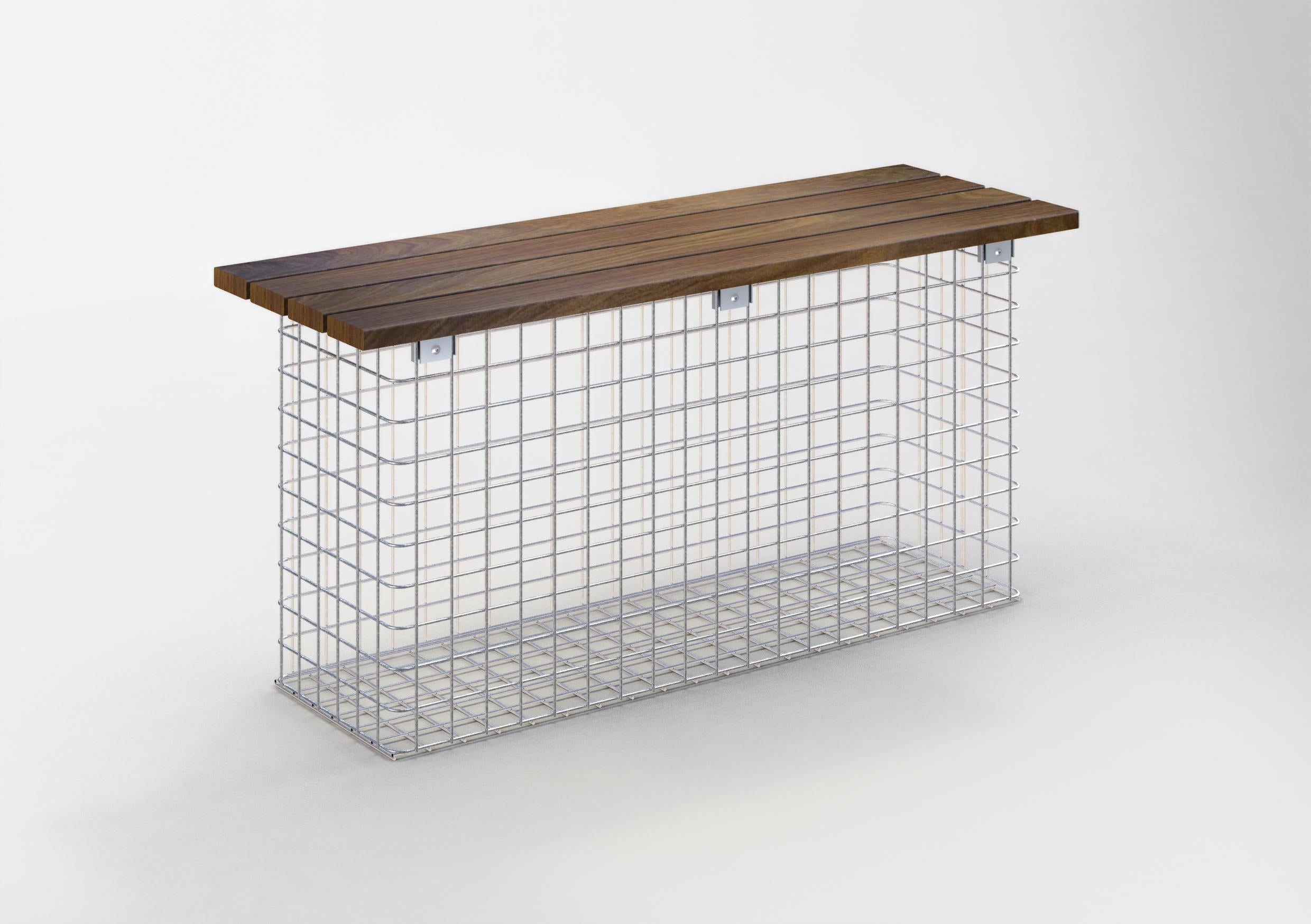 Tuinbank 102 x 50 x 32 cm CUMARU MW 5 x 5 cm, thermisch verzinkt