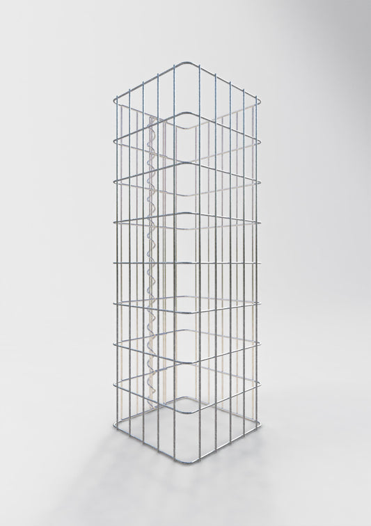 Gabionensäule eckig 27  cm x 27  cm, 80 cm Höhe, MW 5 cm x 10 cm