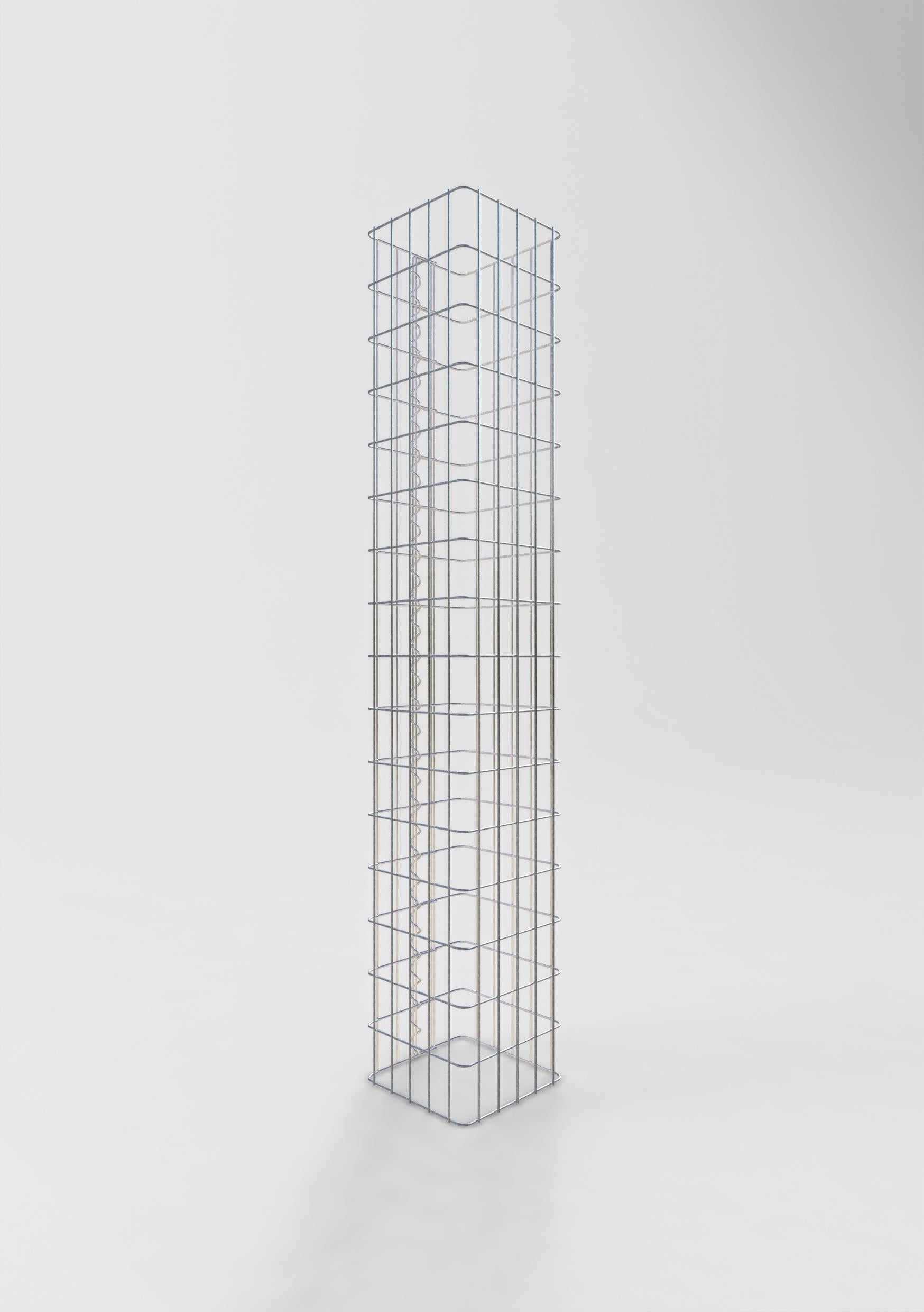 Columna de gaviones angular 27 cm x 27 cm, 160 cm de altura, MW 5 cm x 10 cm