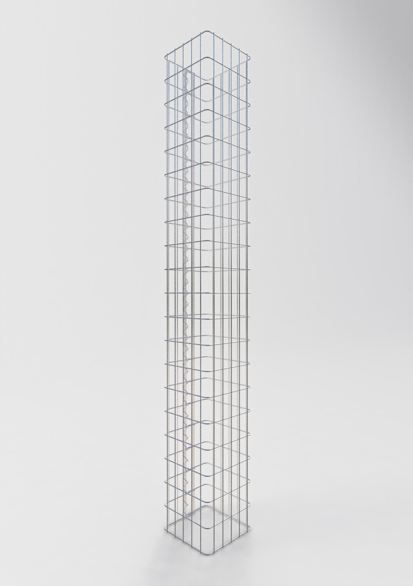 Columna de gaviones angular 27 cm x 27 cm, 200 cm de altura, MW 5 cm x 10 cm