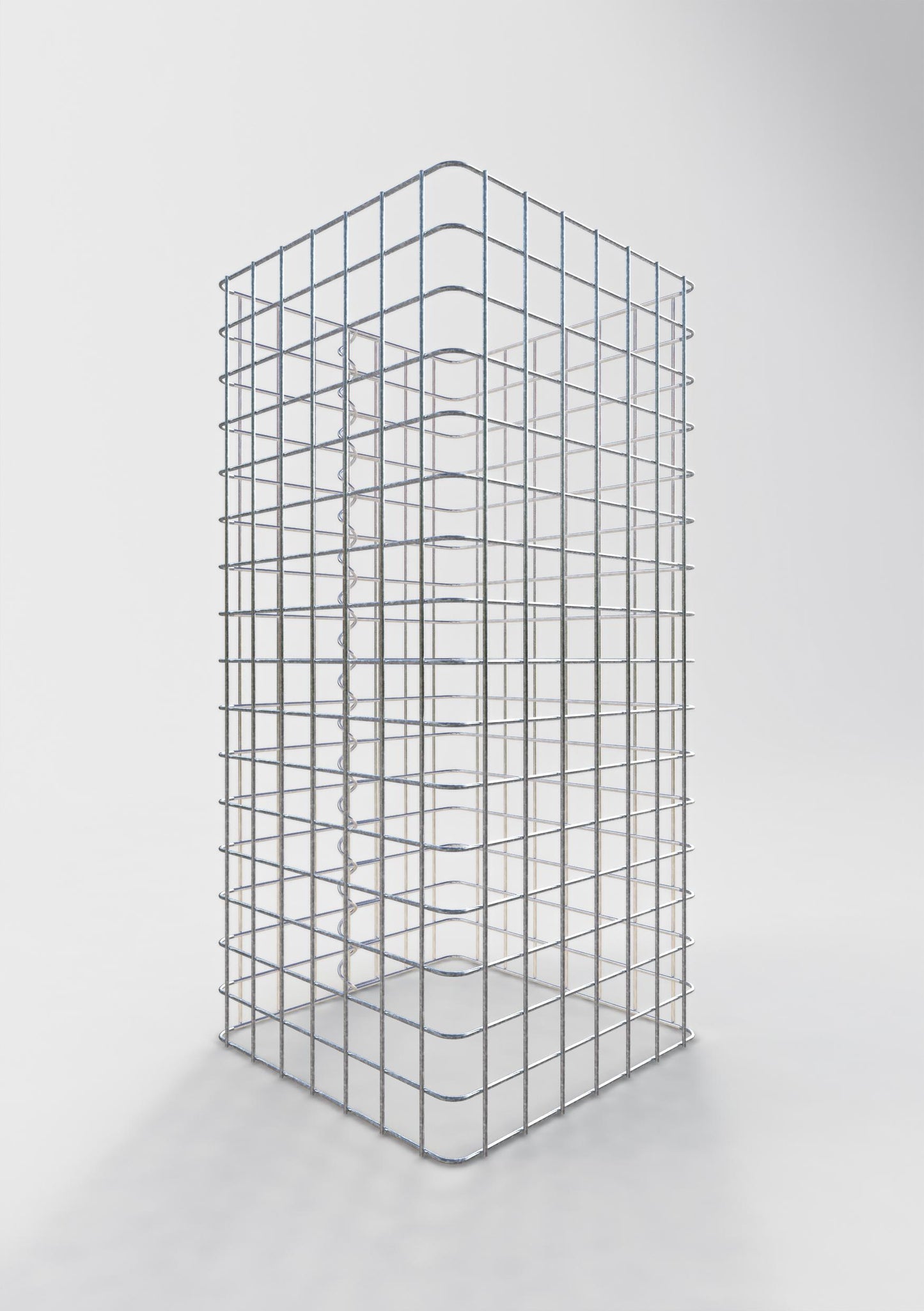 Colonne de gabion carrée 37 cm x 37 cm, hauteur 80 cm, MW 5 cm x 5 cm