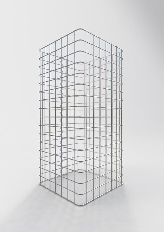 Schanskorfzuil, hoekig 37 cm x 37 cm, 80 cm hoog, MW 5 cm x 5 cm