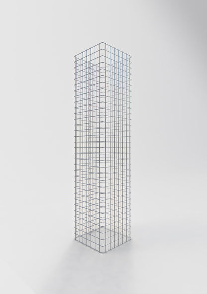 Columna de gaviones angular 37 cm x 37 cm, 160 cm de altura, MW 5 cm x 5 cm