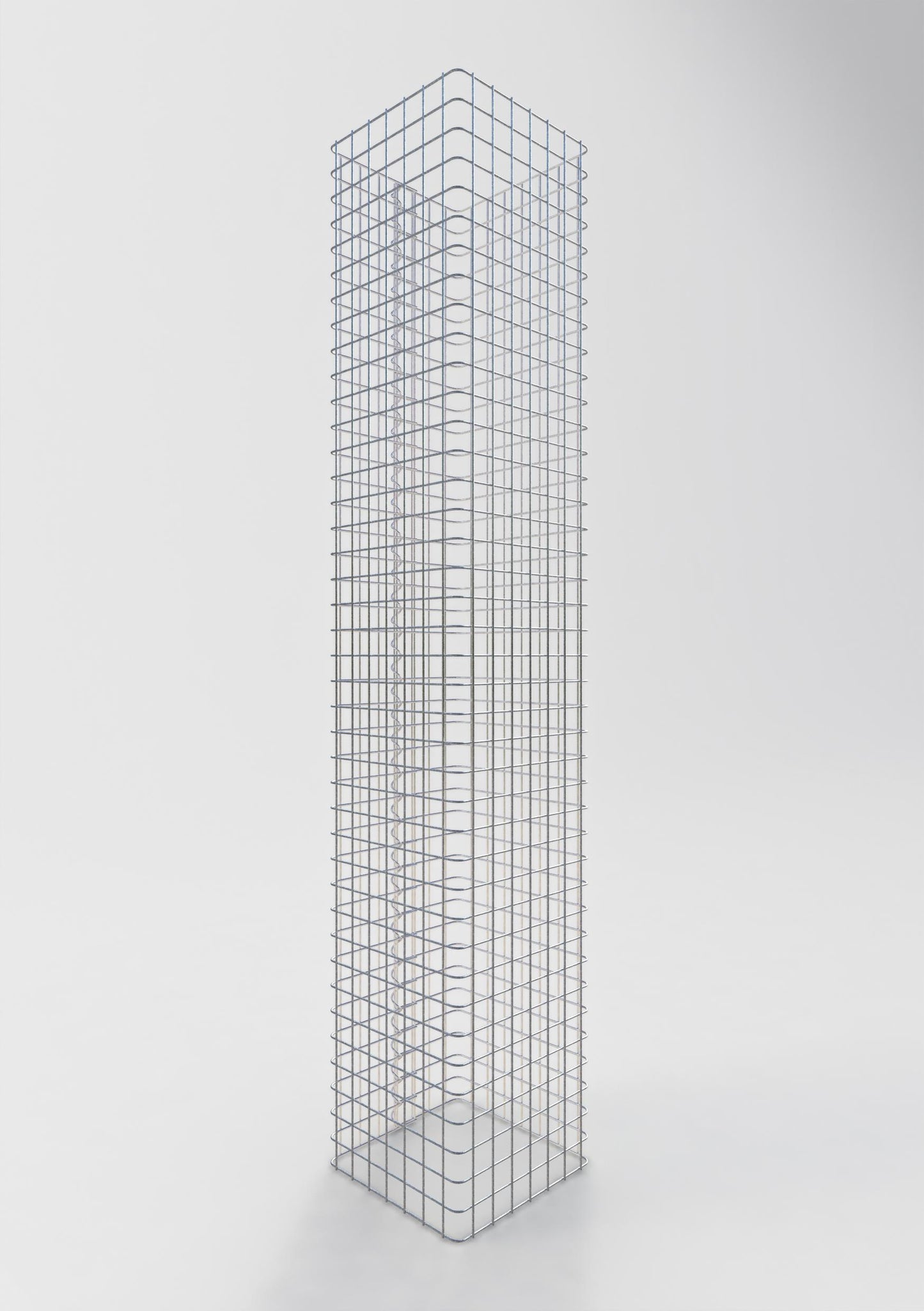 Columna de gaviones, angular 37 cm x 37 cm, 200 cm de altura, MW 5 cm x 5 cm
