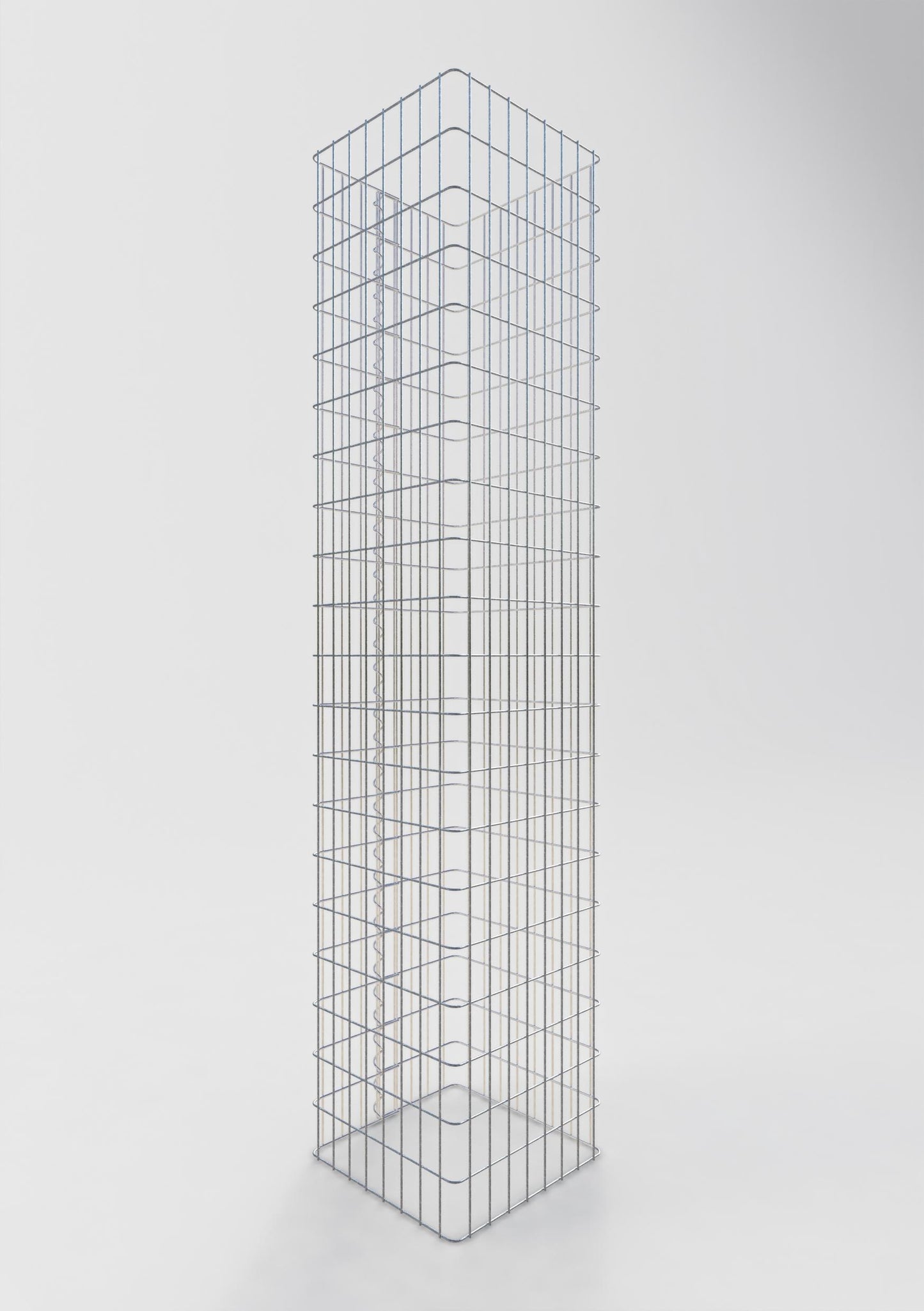 Columna de gaviones angular 42 cm x 42 cm, 200 cm de altura, MW 5 cm x 10 cm