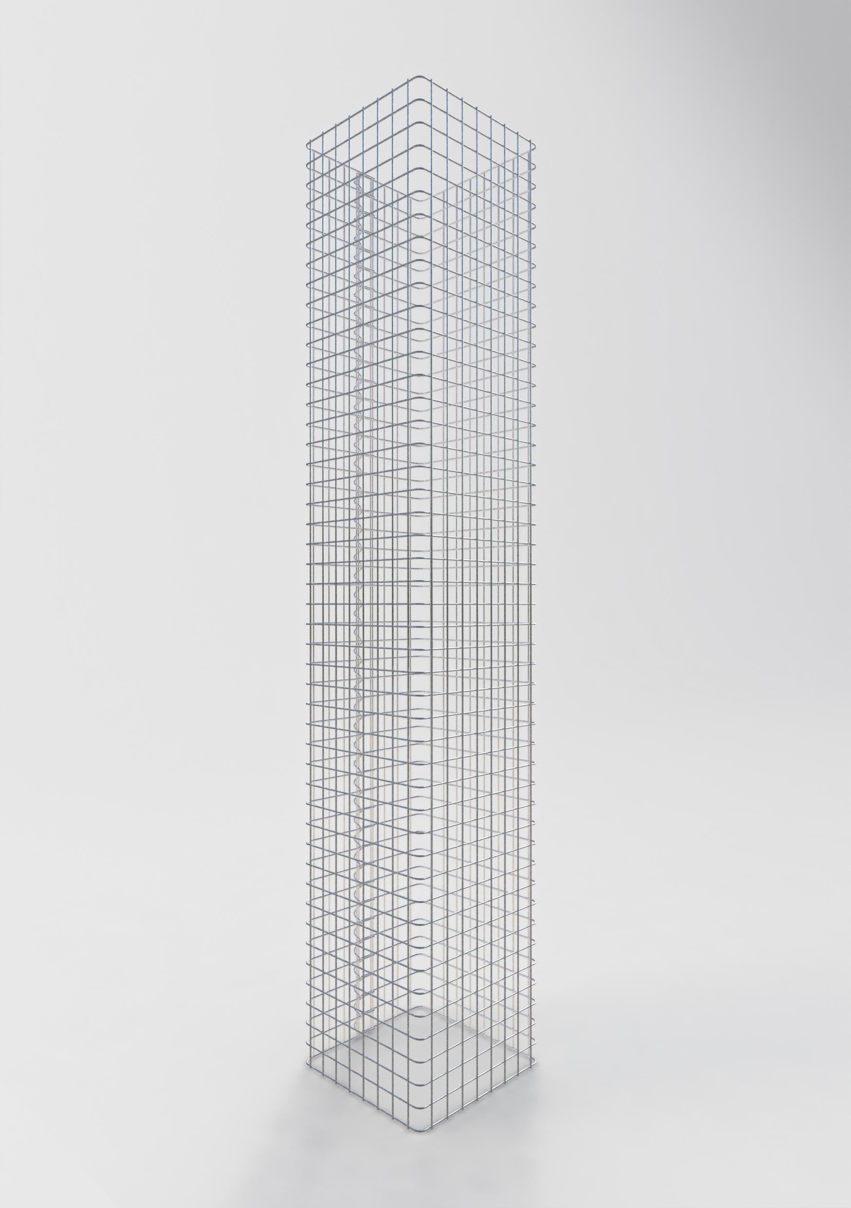 Gabion column square 42 cm x 42 cm, 230 cm height, MW 5 cm x 5 cm