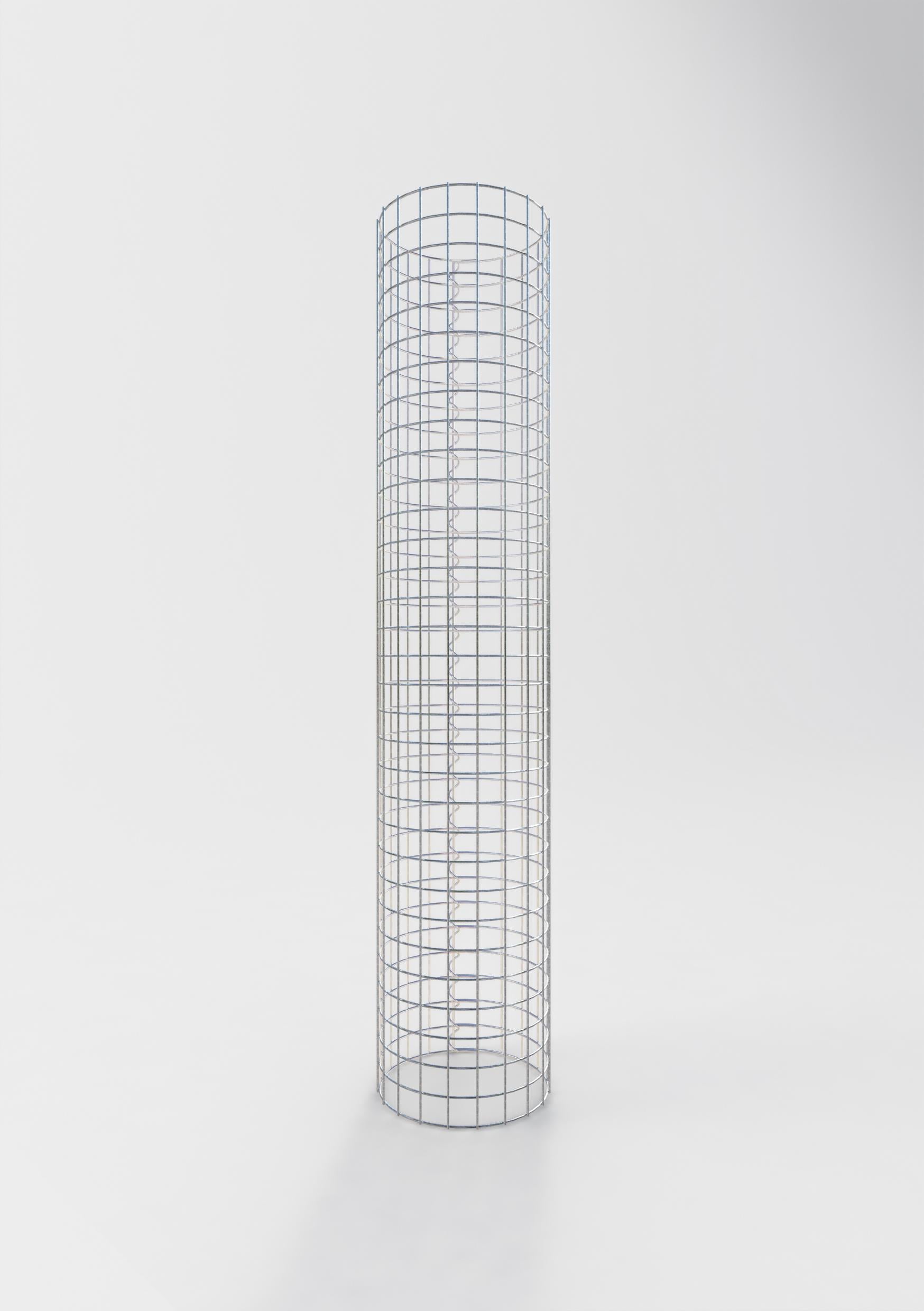 Gabion column around 32 cm diameter, 160 cm height, mesh size 5 cm x 5 cm