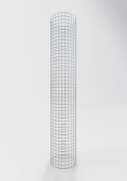 Columna de gaviones redonda 42 cm de diámetro, 230 cm de altura, malla 5 cm x 5 cm