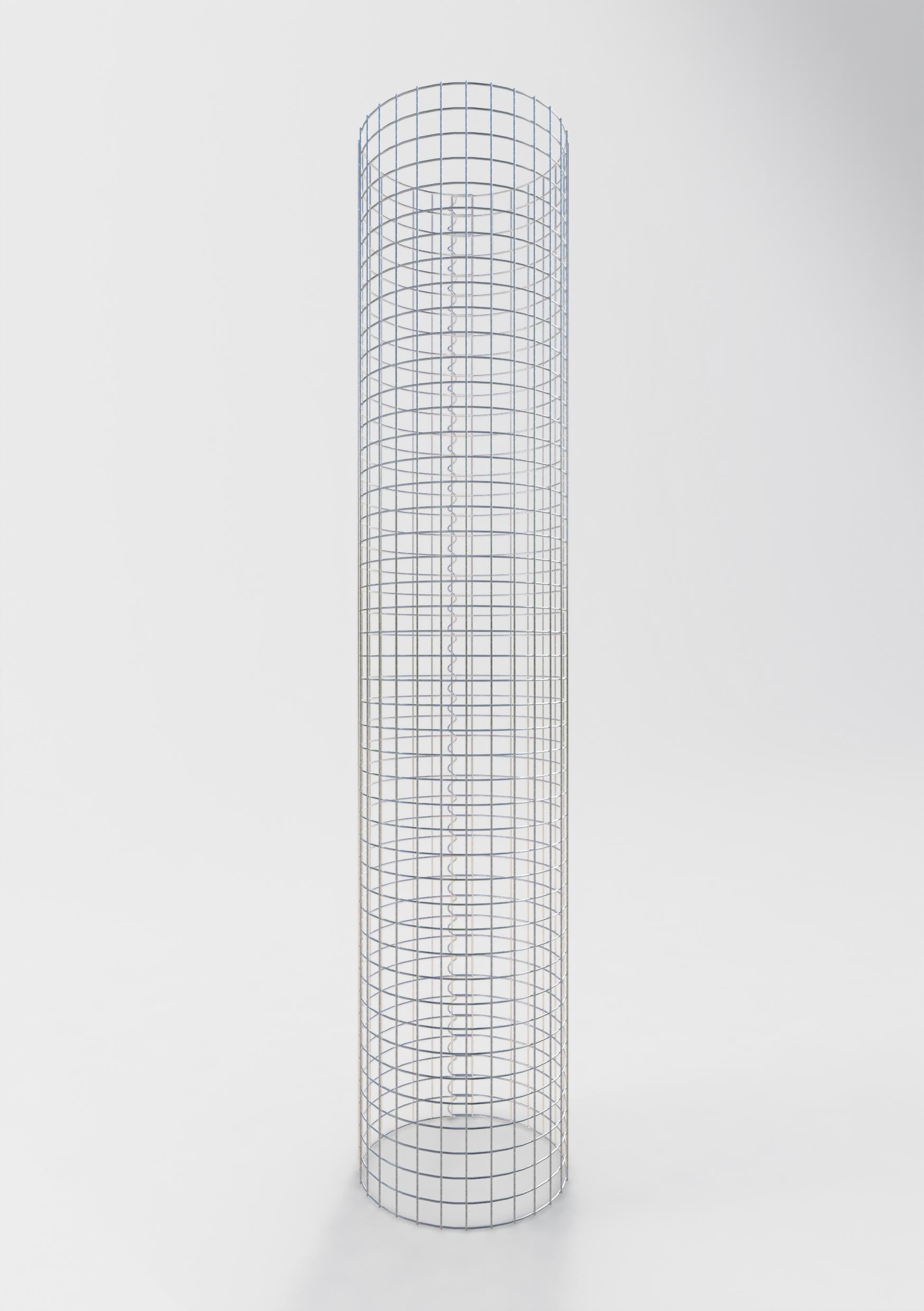 Colonna gabbionata rotonda 47 cm di diametro, 230 cm di altezza, maglia 5 cm x 5 cm