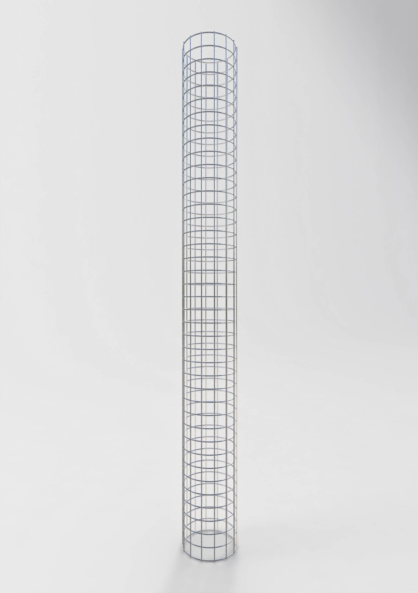 Gabionensäule rund feuerverzinkt, 22 cm Durchmesser, 200 cm Höhe, MW 5 cm x 5 cm